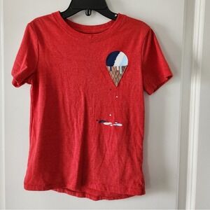 5t Cat & Jack red tshirt ice cream cone pocket Valentine's Day Patriotic Summer